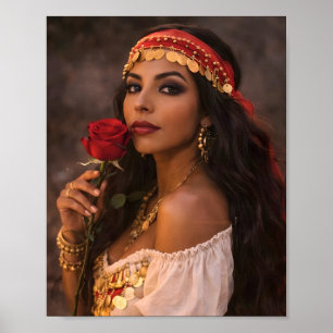 affiche de femme gitane art gitane