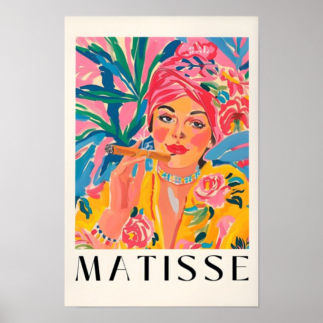 Affiche de femme qui fume, Impression de Matisse,  (Devant)