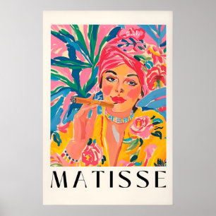 Affiche de femme qui fume, impression de Matisse,
