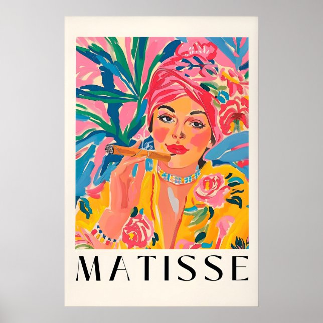 Affiche de femme qui fume, impression de Matisse,  (Devant)