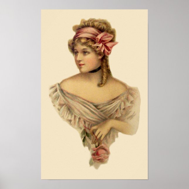 Affiche de femme victorienne (Devant)