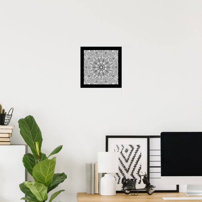 Affiche de fête amusante Mandala pour artisanat de (Bureau à domicile)