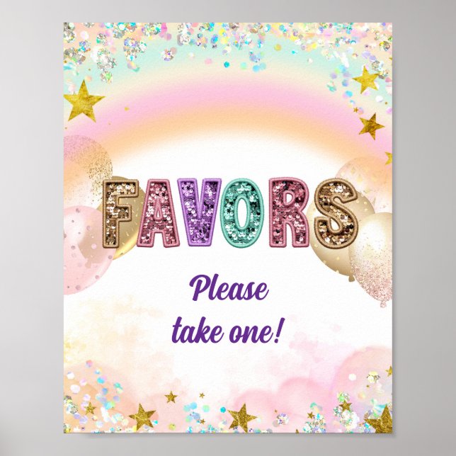 Affiche de fête d'anniversaire double paillettes p (Devant)