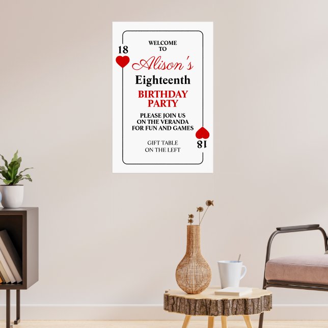 Affiche de fête d'anniversaire sur le thème du cas (Salon 3)