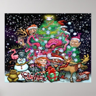 Affiche de fête de Noël