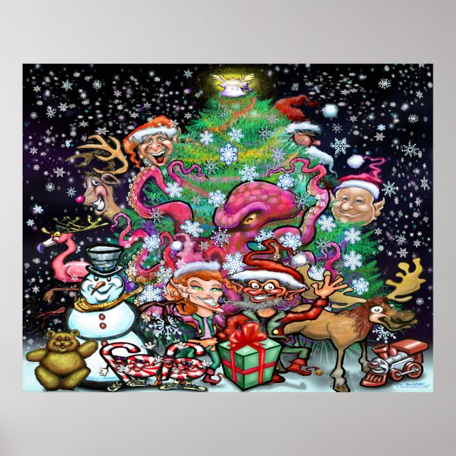 Affiche de fête de Noël (Devant)