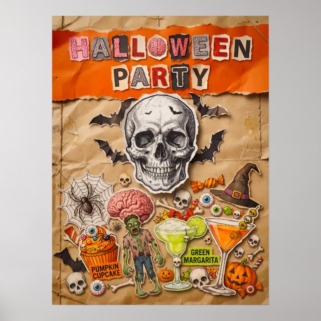 Affiche de fête d'Halloween (Devant)