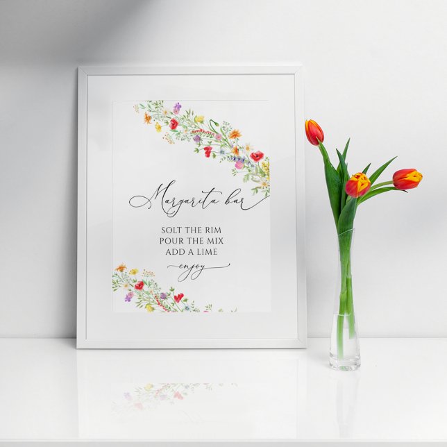 Affiche de fête prénuptiale florale de bar à marga (Créateur téléchargé)