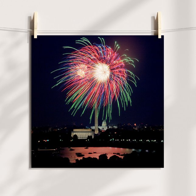 Affiche de feux d'artifice à DC (Fireworks in DC Poster)