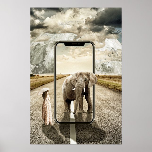 Affiche de fille Imaginaire Elephant Moon (Devant)