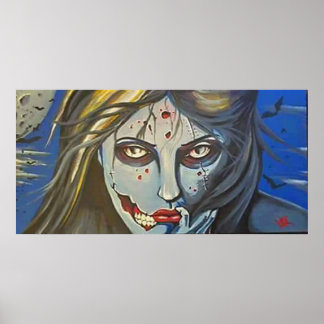affiche de fille zombie