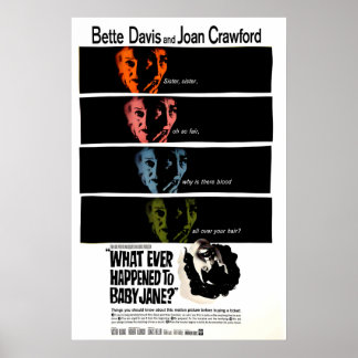 Affiche de film Baby Jane 1962 Classique Hollywood