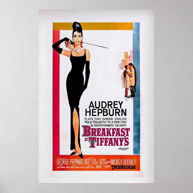 Affiche de film Breakfast At Tiffany's Restaurée (Devant)