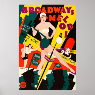 Affiche de film Broadway 1929 A5-A1 20s Classique
