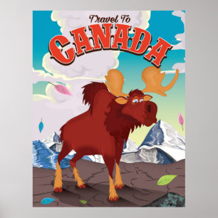 Affiche de film d'animation vintage pour voyager a