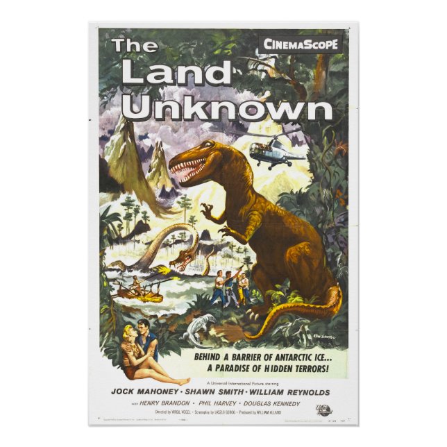 Affiche de film de dinosaure Land Unknown (Devant)