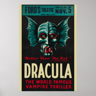 Affiche de film de monstre de style vintage 1920 D