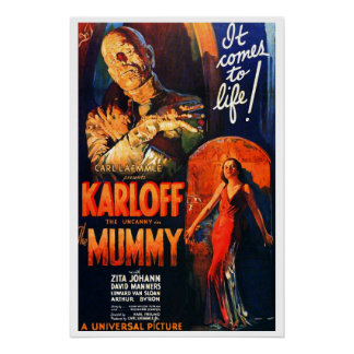 Affiche de film de monstre La Momie