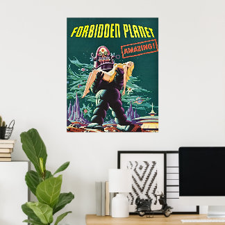 Affiche de film de science-fiction vintage Forbidd