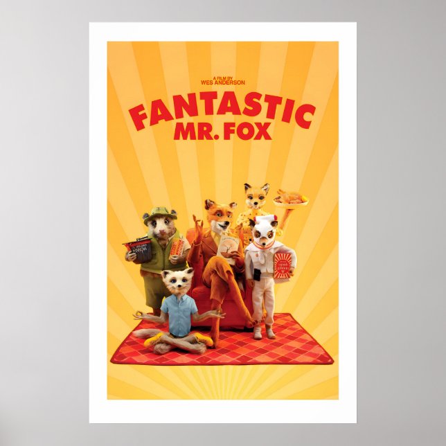 Affiche de film Fantastic Mr Fox A3 A4 Mat Fine Ar (Devant)