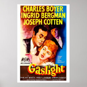 Affiche de film Gaslight 1944 IMPRIMÉ A5-A1 40s Cl