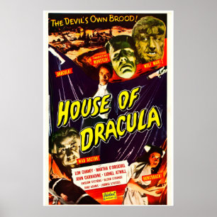 Affiche de film House of Dracula 1945 PRINT A4A2 4
