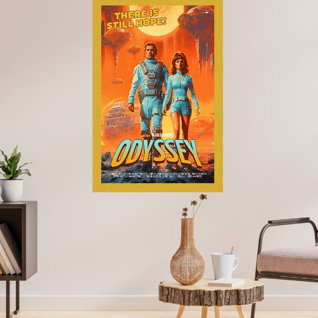 Affiche de film rétro Alien Sci-Fi inspirée pour l (Salon 3)