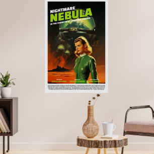 Affiche de film rétro Alien Sci-Fi inspirée pour m