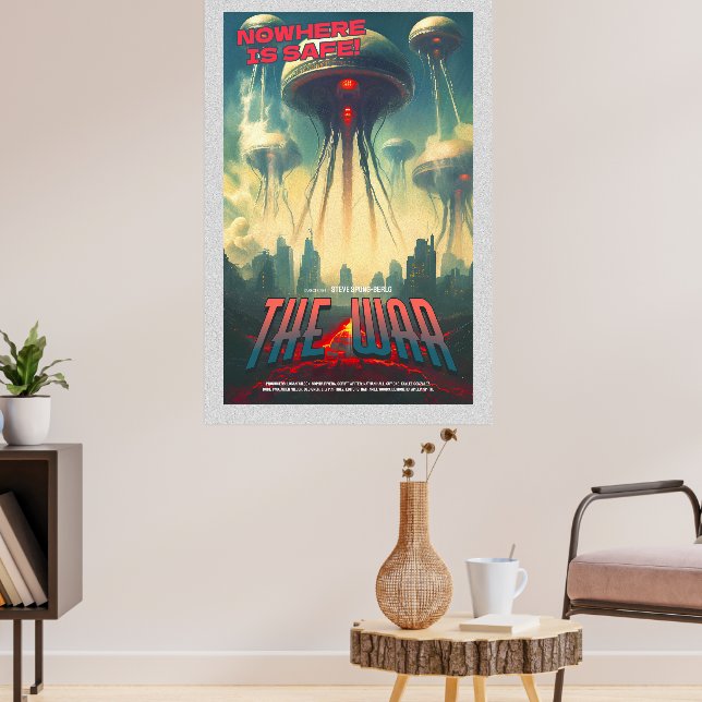 Affiche de film rétro Alien Sci-Fi inspirée pour m (Salon 3)