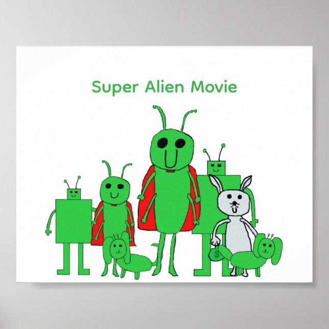 Affiche de film Super Alien (personnalisable) (Devant)