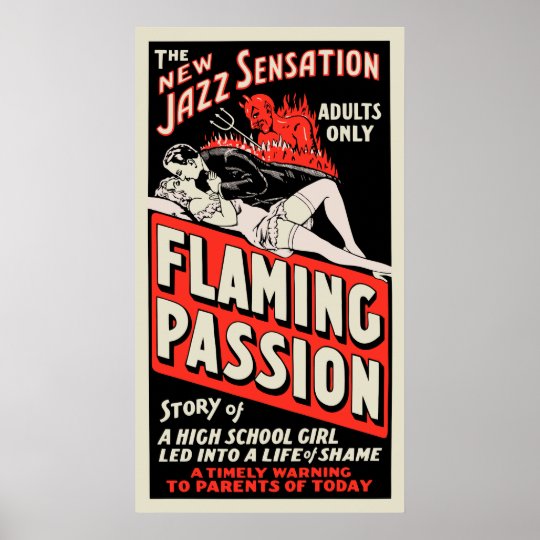 Affiche de film vintage - "passion flamboyante " poster