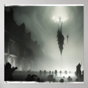 Affiche de flambée de zombies IA #01