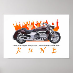 Affiche de flamme de Rune