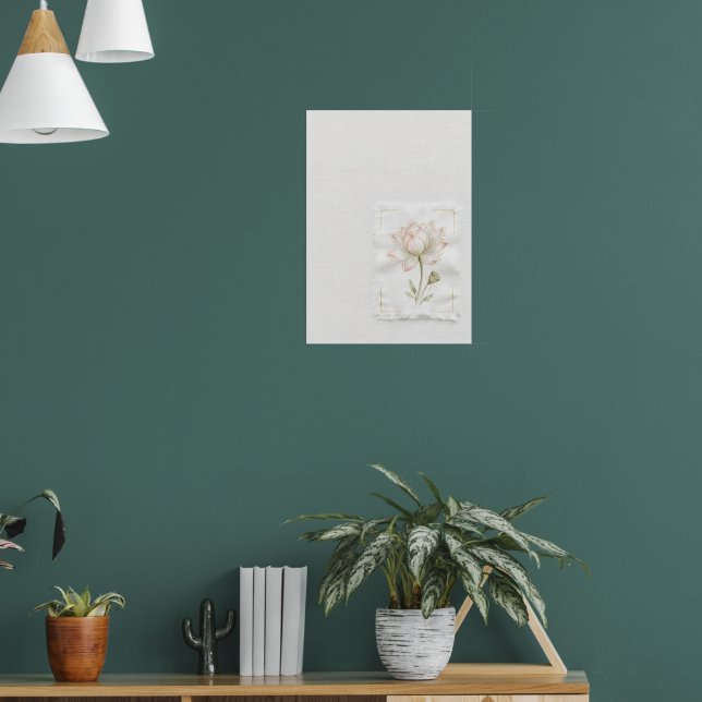 Affiche de fleur botanique neutre douce (Salon 1)