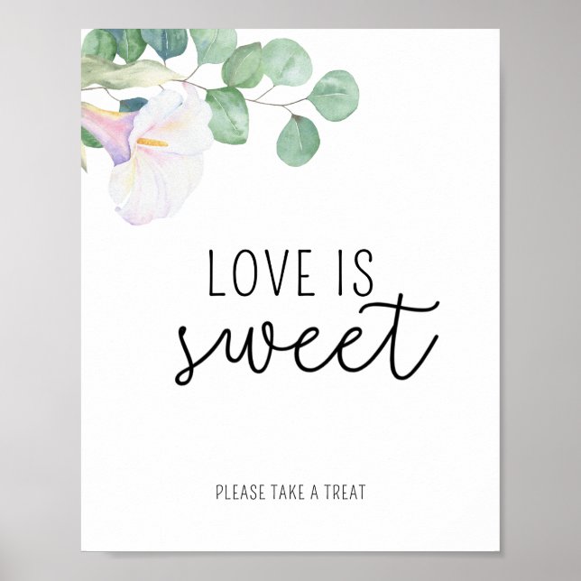 Affiche de fleur de calla - L'amour est doux, pren (Devant)