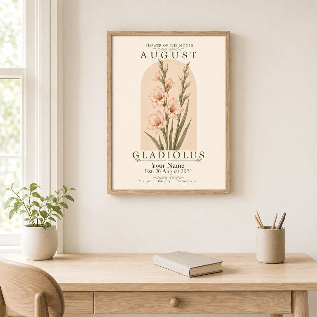 Affiche de fleur de naissance personnalisée de Gla (Créateur téléchargé)