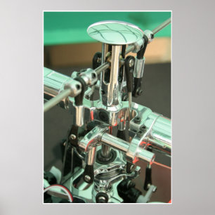 Affiche de fonctionnements d'hélicoptère