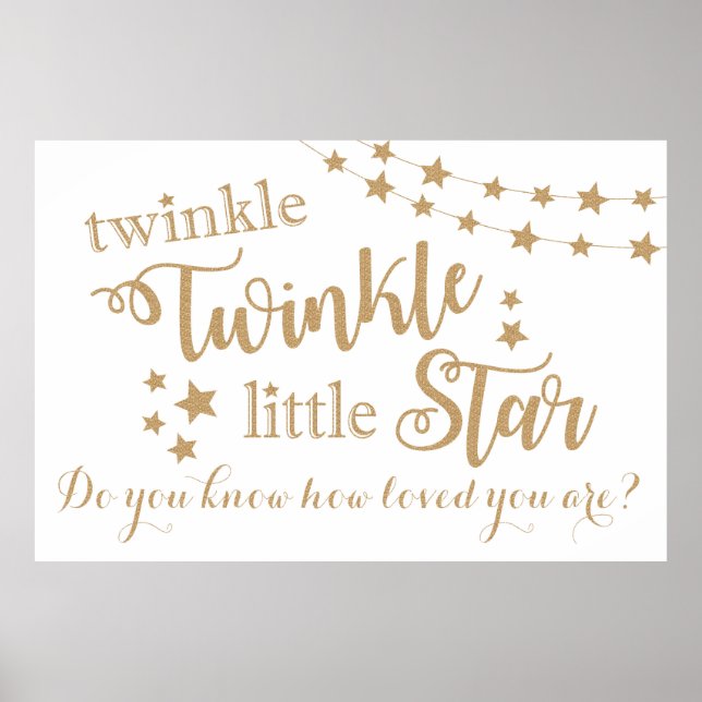 Affiche de fond d'écran en or scintillant Twinkle  (Devant)