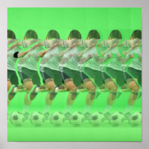 Affiche de football stéréogramme 3D