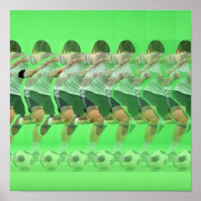 Affiche de football stéréogramme 3D (Devant)