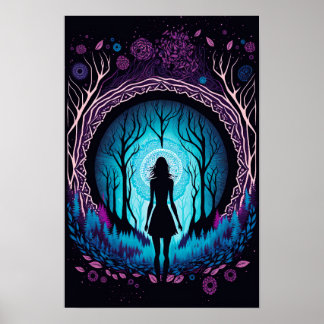 Affiche de forêt mandala psychédélique | Tripant 2