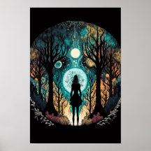 Affiche de forêt mandala psychédélique | Trippy 5