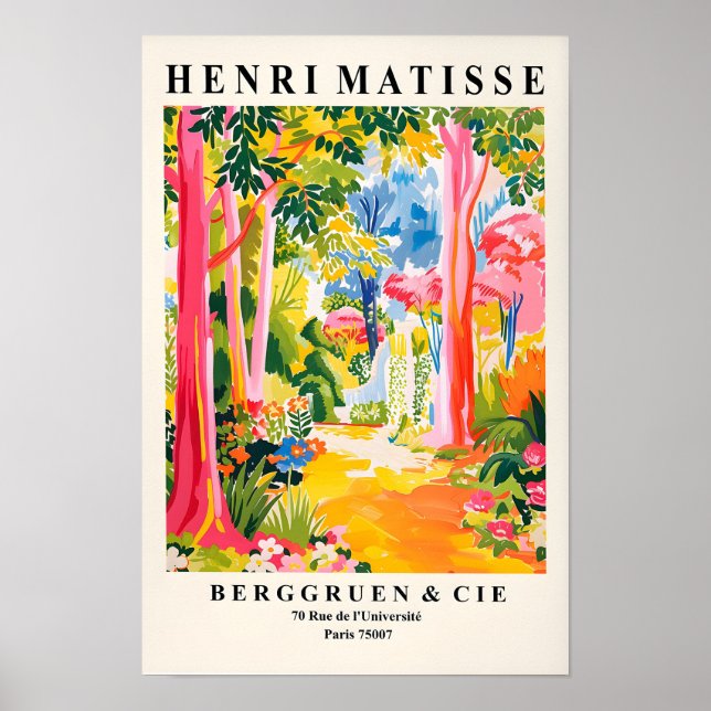 Affiche de forêt tropicale de style Matisse, maxim (Devant)