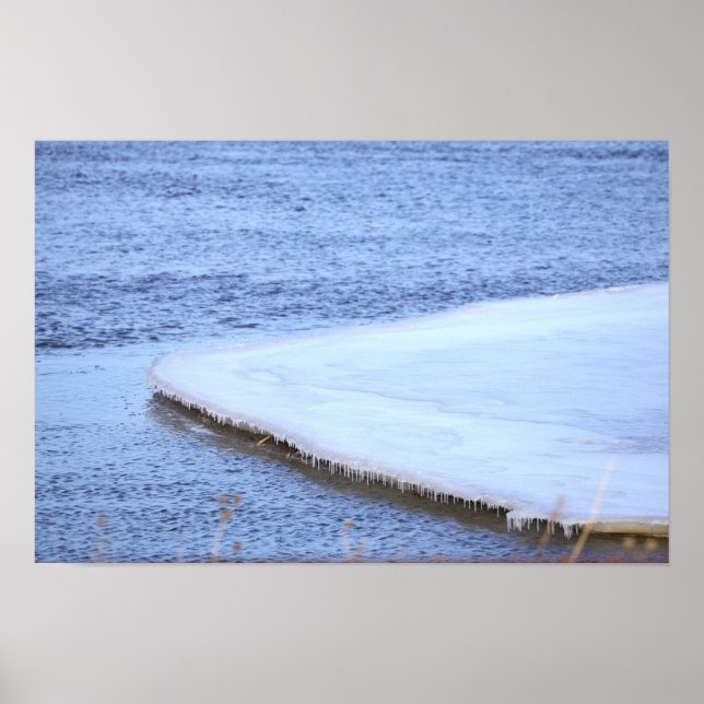 Affiche de formation de glace avec de l'eau (Devant)