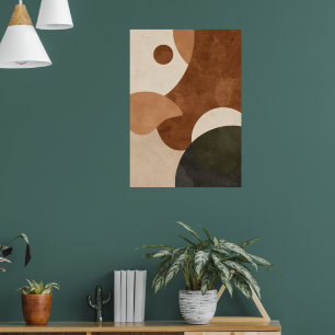 Affiche de formes abstraites rétro Bauhaus Terra