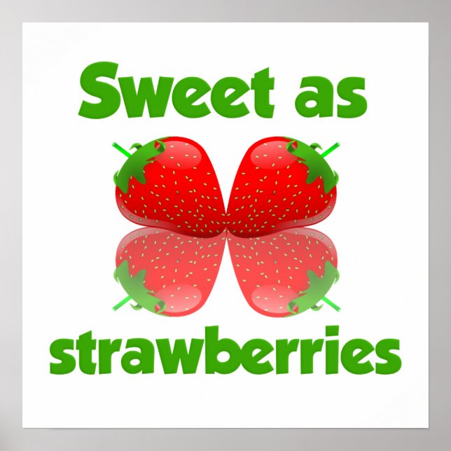 Affiche de fraises (Devant)