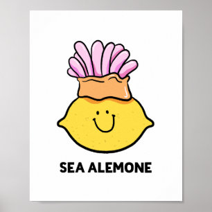 Affiche de fruit de citron A-lemon-e de mer