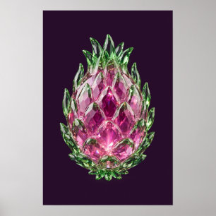 Affiche de fruit du dragon cristal — Récolte de cr