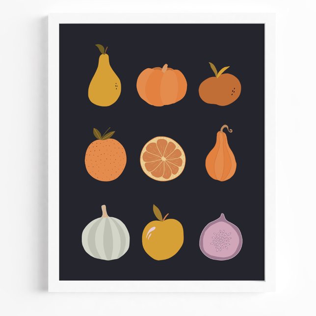 Affiche de fruits et légumes de la récolte d'autom (Créateur téléchargé)