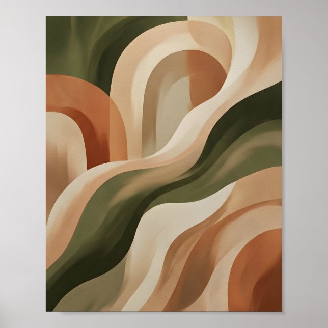 Affiche de galerie d'art mural abstrait en terre c (Devant)